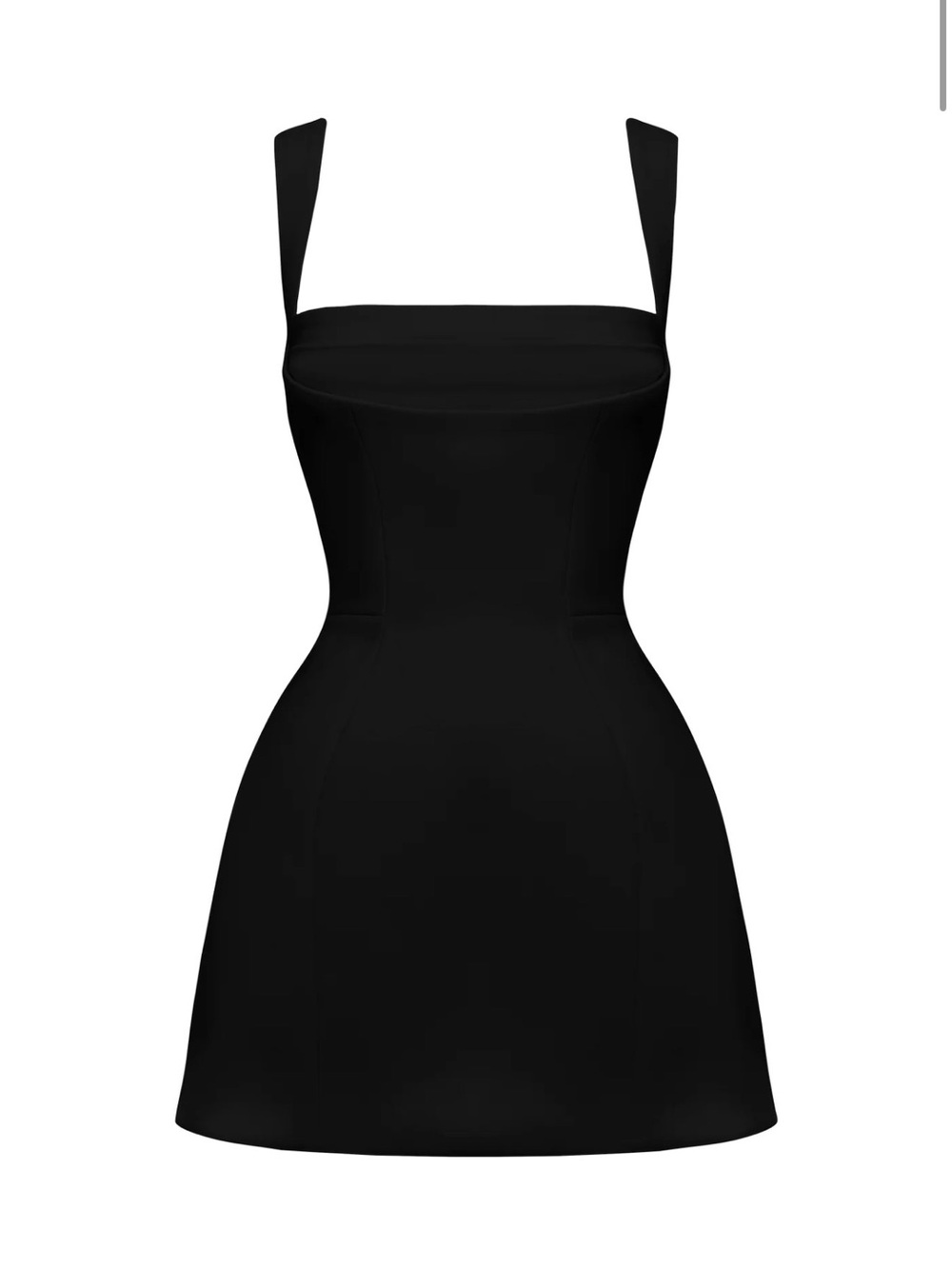 Structured Square-Neck Black Babyboo Dress - Picture 4 of 4